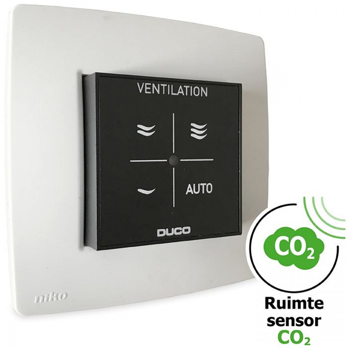Laidinis CO2 jutiklis juodas Duco 00004603 Laidinis CO2 jutiklis juodas Duco 00004603